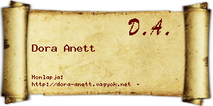 Dora Anett névjegykártya